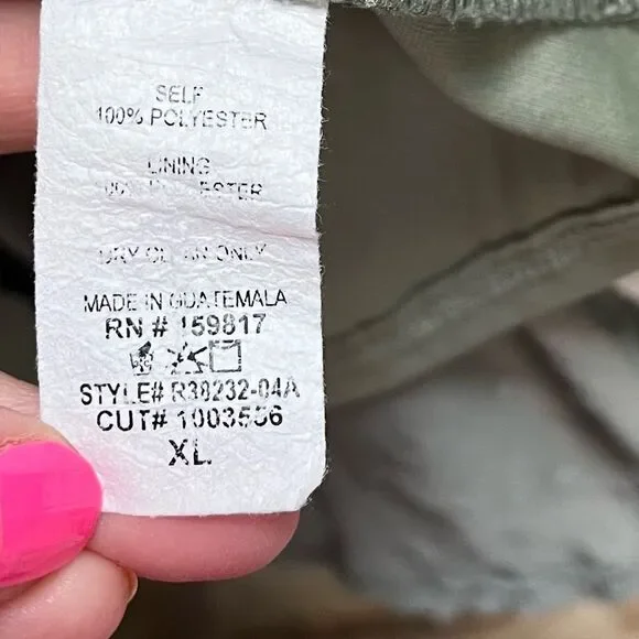 Altar’d State Haisley Layered Crossover Romper Sage Green Swiss Dot XL - Picture 7 of 14